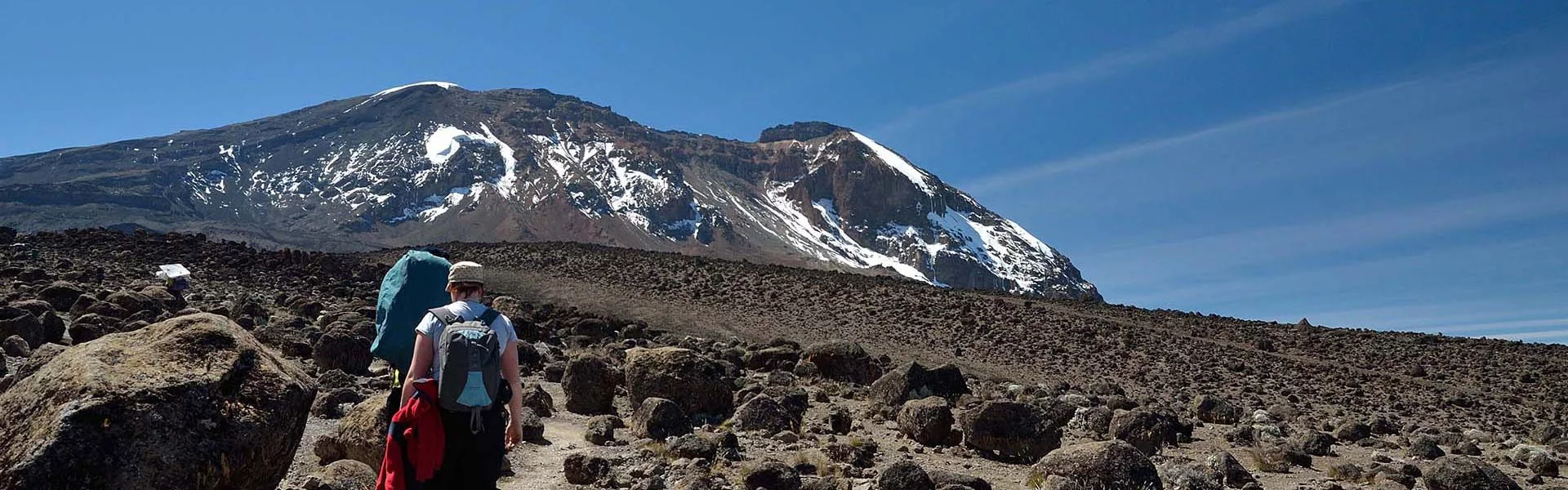 Snow-capped summit of Mount Kilimanjaro